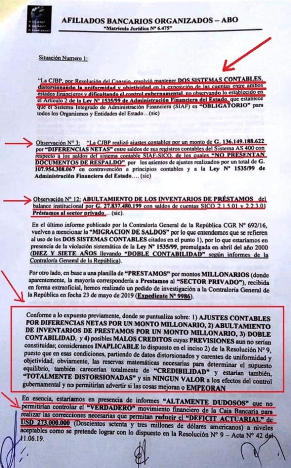 Jubilados reiteran denuncia ante el BCP y exigen intervención de la Caja Bancaria