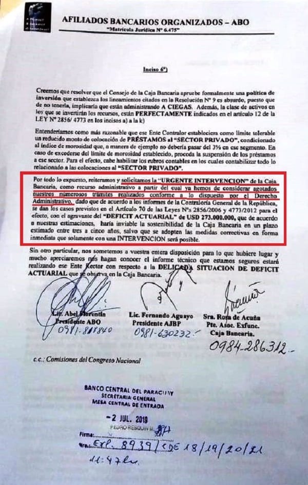 Jubilados reiteran denuncia ante el BCP y exigen intervención de la Caja Bancaria