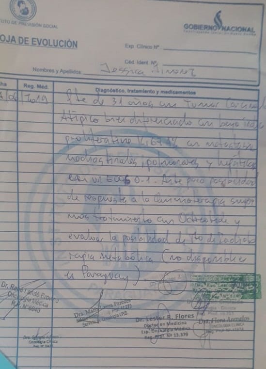 Joven apela a la solidaridad para tratamiento oncológico en Brasil
