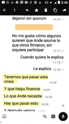 Chats revelan que Abdo Benítez exigió firmar acuerdo energético