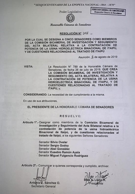 Llano designa a los senadores que investigarán el acuerdo energético