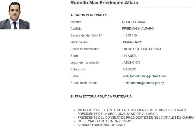 Friedmann asegura que culminó la secundaria, pero no da detalles