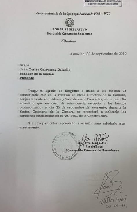 Galaverna también es advertido por Llano