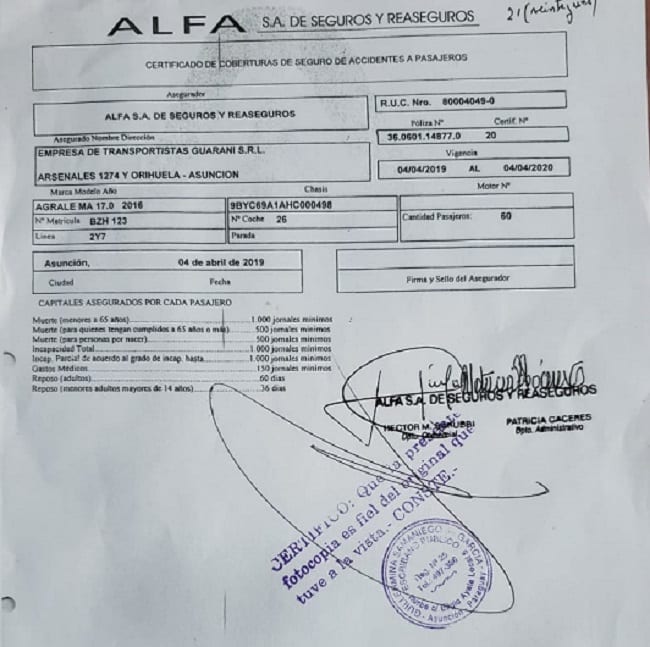 Empresa de transporte asegura que puso a disposición servicio de sepelio