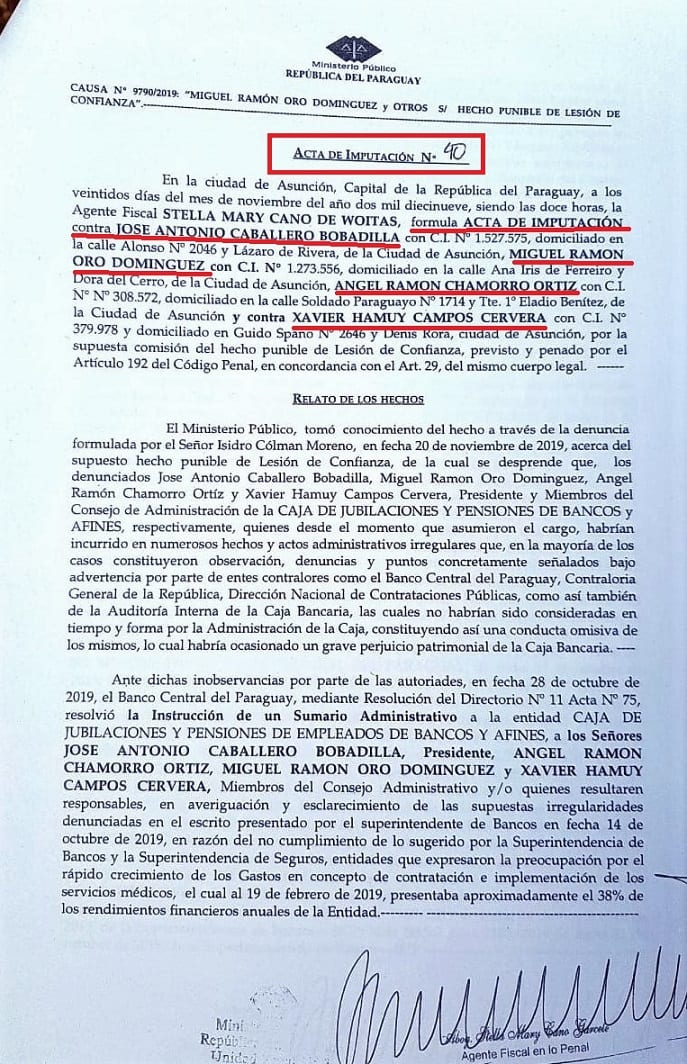Cúpula directiva de la Caja Bancaria afronta nueva imputación
