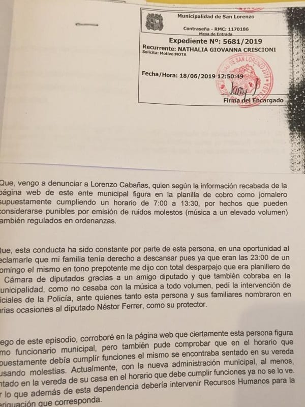 Denuncian a “planillero confeso” por reiterados hechos de polución sonora