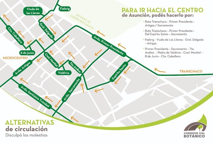 Anuncian cierre de tramo sobre Primer Presidente y habilitan calles alternativas
