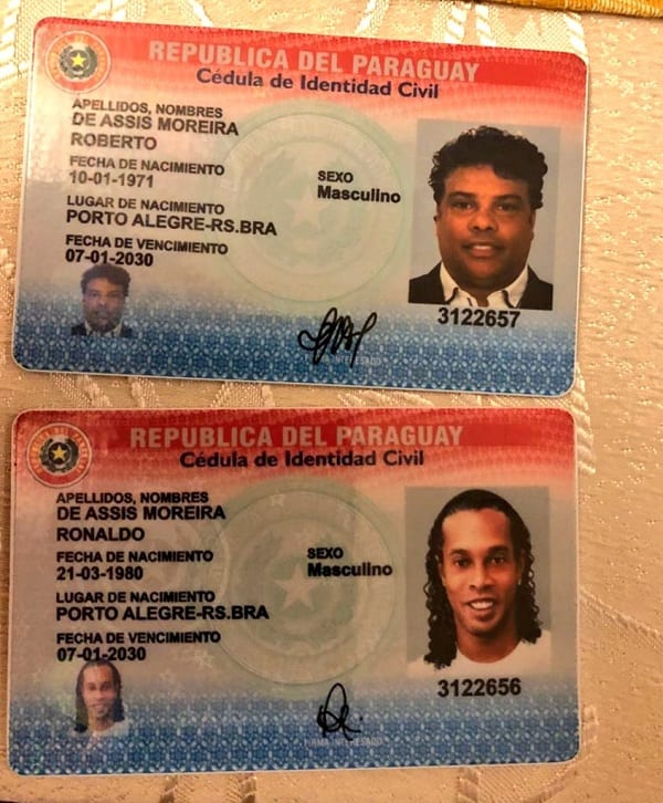 Cédula de Ronaldinho debió ser expedida hace 30 años, estiman
