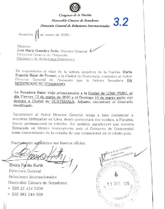 Bajac recibió más de G. 2 millones por día de viático