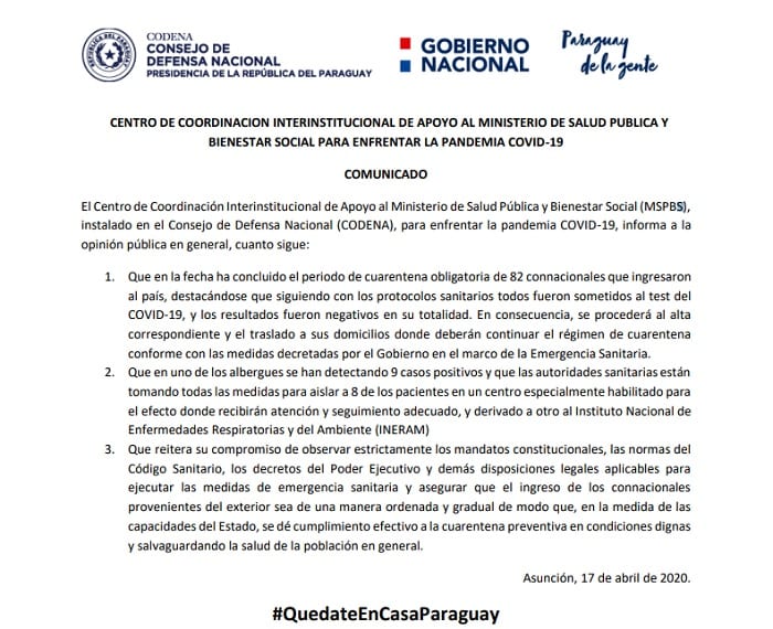 Confirman nueve casos de coronavirus en albergue