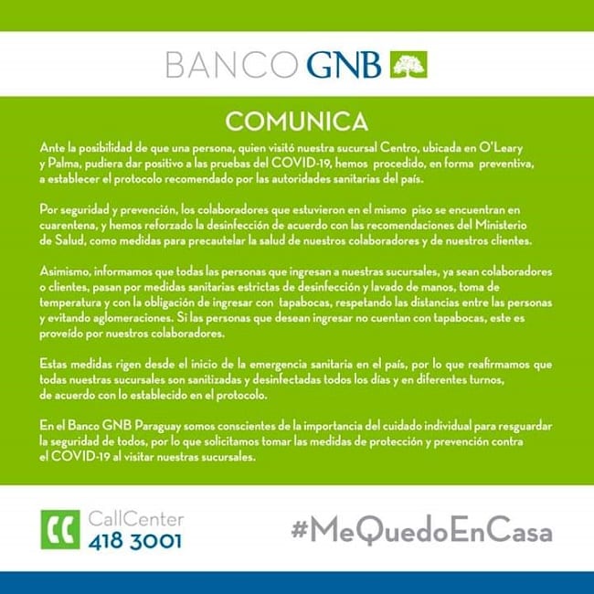 La AFD y un banco más advierten sobre casos de Covid-19 en locales