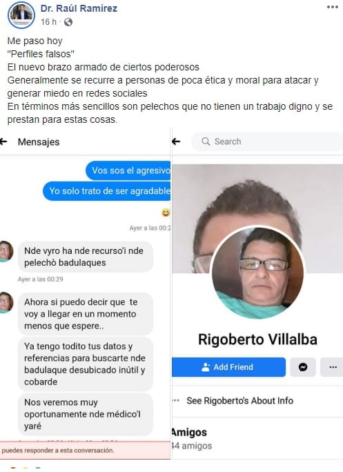 Médico “influencer” denuncia amenaza