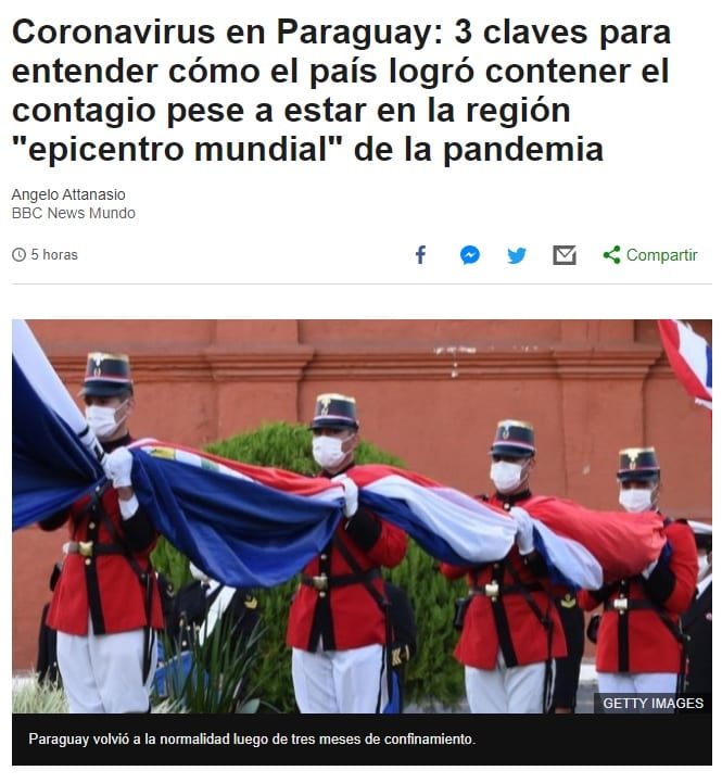 BBC destaca claves que permitieron contener la pandemia en Paraguay