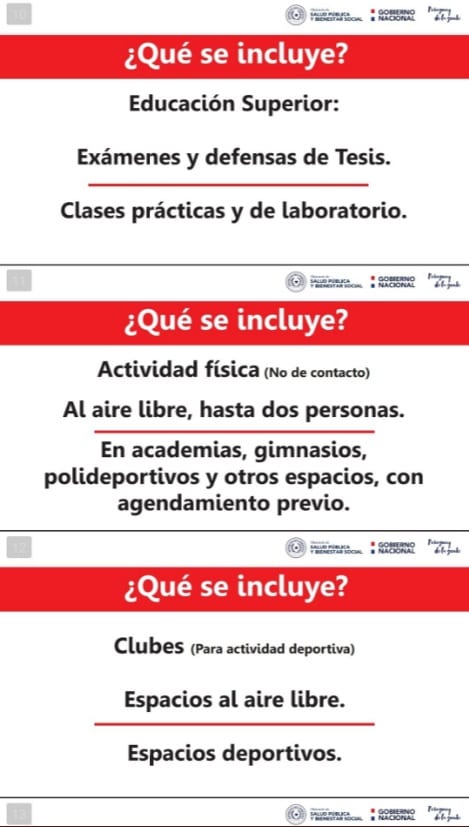 Habilitan misas, gimnasios, restaurantes y defensas de tesis