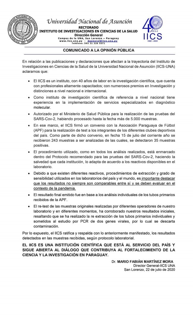 Instituto de la UNA defiende labor realizada con pruebas del 12