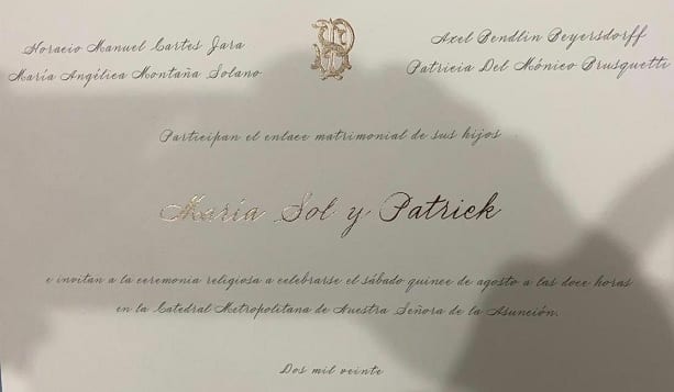 Se filtra el protocolo de la boda de Sol Cartes: Incluye un hisopado
