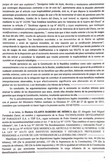Quiniela: Empresa de Wasmosy recurrió a la justicia para no pagar impuestos
