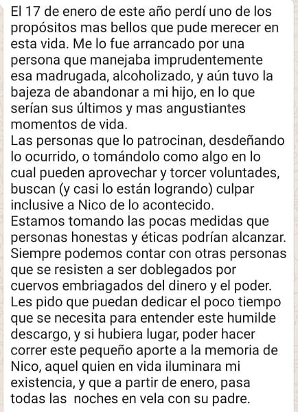 Caso de fatal arrollamiento va camino a quedar impune, denuncia padre