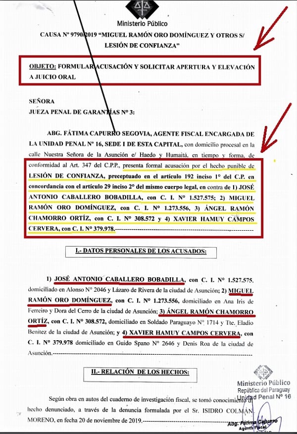 Caja Bancaria: Fiscalía pide someter a juicio a directivos por lesión de confianza