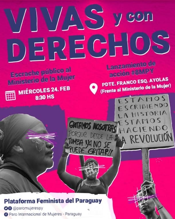 Tras repudio y anuncio de escrache, postergan acto por el Día de la Mujer Paraguaya