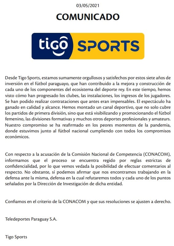 Tigo trabaja en defensa ante recomendación de millonaria multa