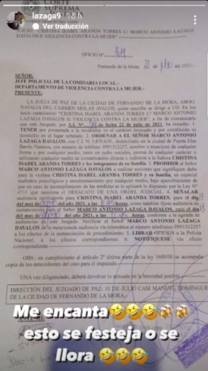 Lazaga responde tras acción judicial y “bozal”