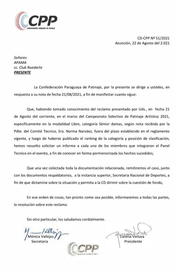 Academia asegura que “error” deja a patinadora al margen de mundial