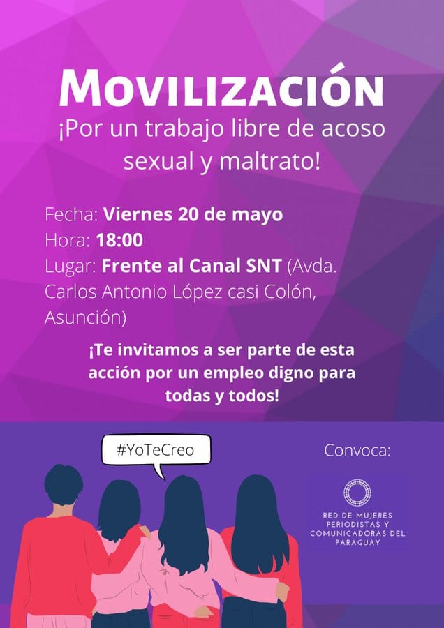 Convocan a movilización contra el acoso sexual frente al SNT