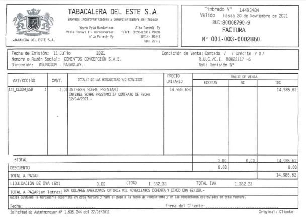 Exponen facturas que Tabesa emitió a Cecon