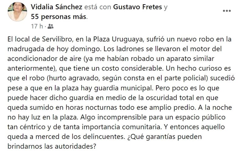 Librería de la Plaza Uruguaya sufre un nuevo robo