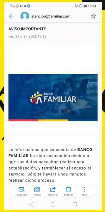 Revelan correos usados para robar dinero de cuentas bancarias