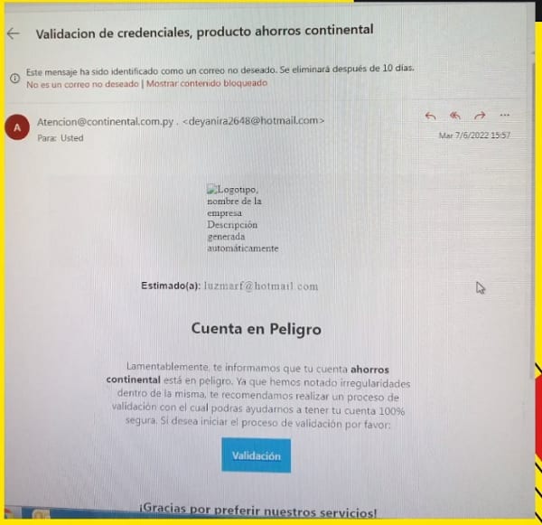 Revelan correos usados para robar dinero de cuentas bancarias