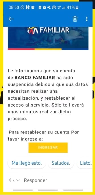 Revelan correos usados para robar dinero de cuentas bancarias
