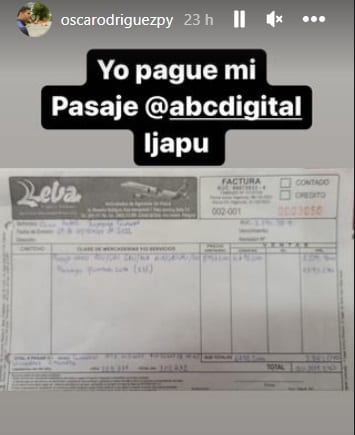 Nenecho asegura que pagó por viaje