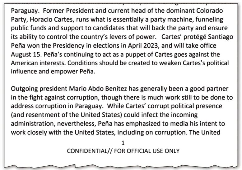 EE.UU. pone en la mira a Cartes en agresivo plan anticorrupción para Paraguay