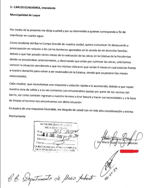 Funcionarios municipales de Luque intervienen terreno privado en disputa