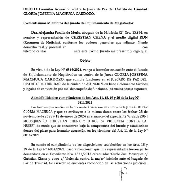 Acusan a la jueza Gloria Machuca por prevaricato y mal desempeño ante el JEM