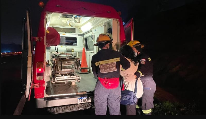 Accidente de bus en Caacupé deja varios heridos
