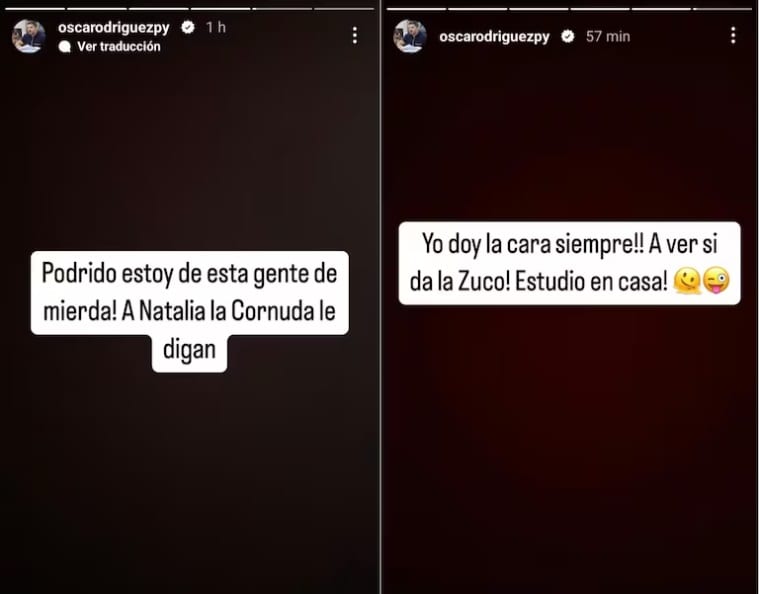 “Qué mierda es Asunción”, posteó Nenecho Rodríguez en su cuenta de Instagram