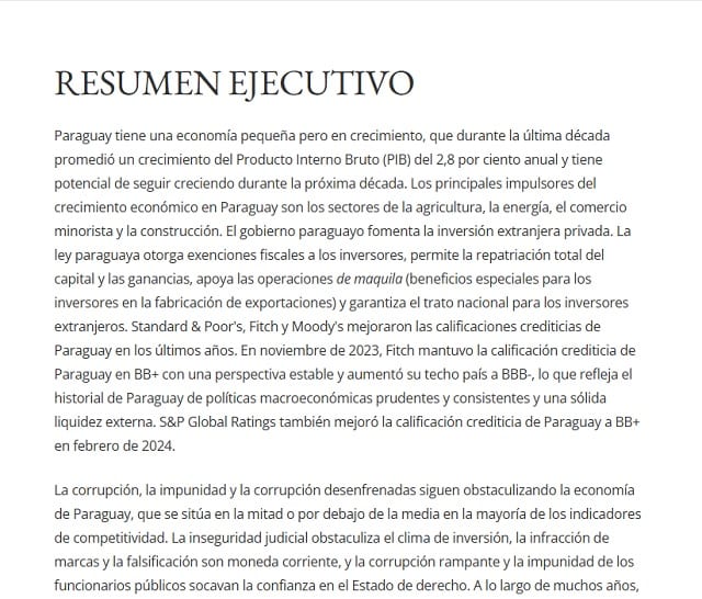 Corrupción e impunidad frenan la economía del país, según EEUU