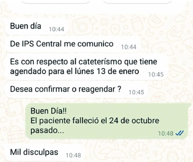 IPS: Paciente esperaba turno para realizarse cateterismo y falleció