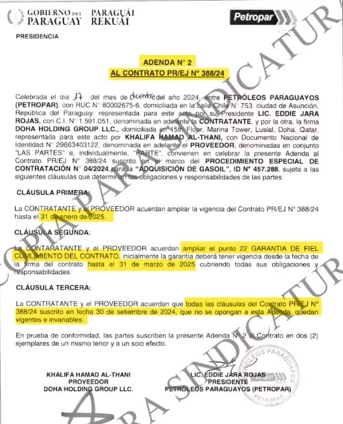 Contrato de Petropar con firma catarí genera nuevas sospechas