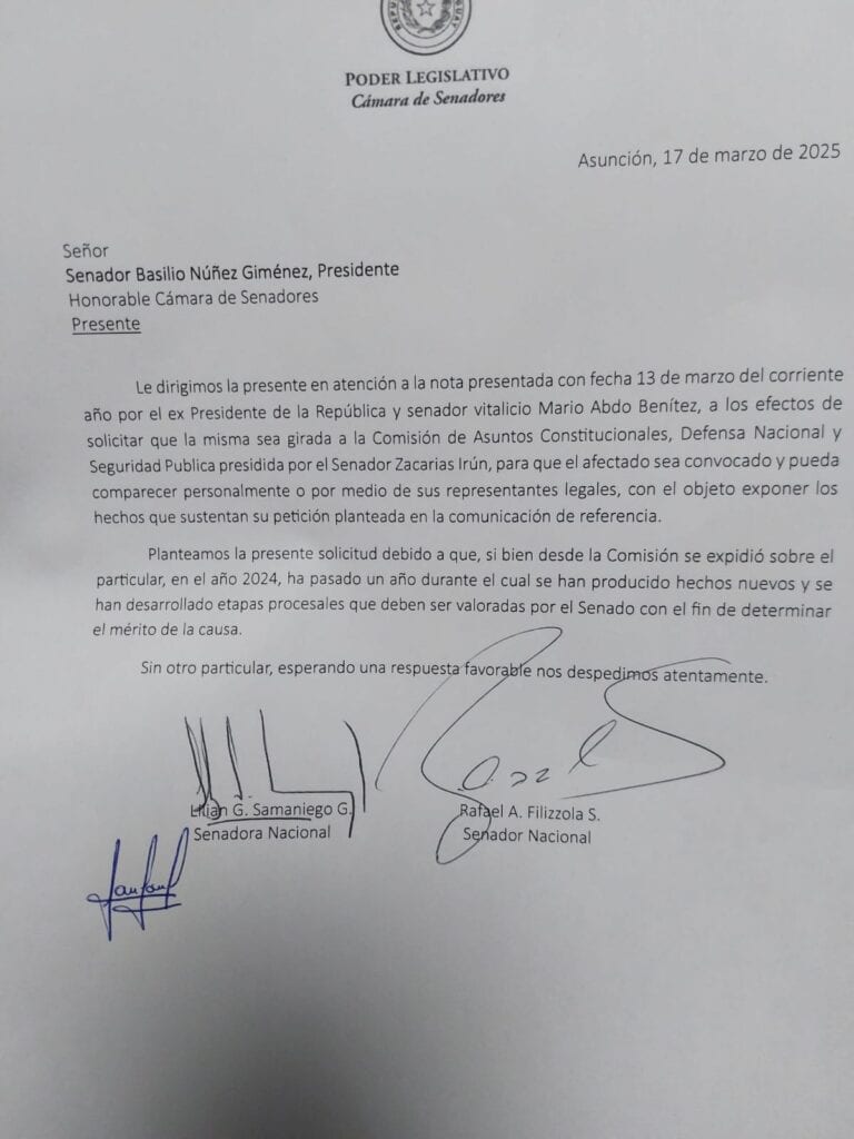 Senadores piden que Marito comparezca antes de su desafuero