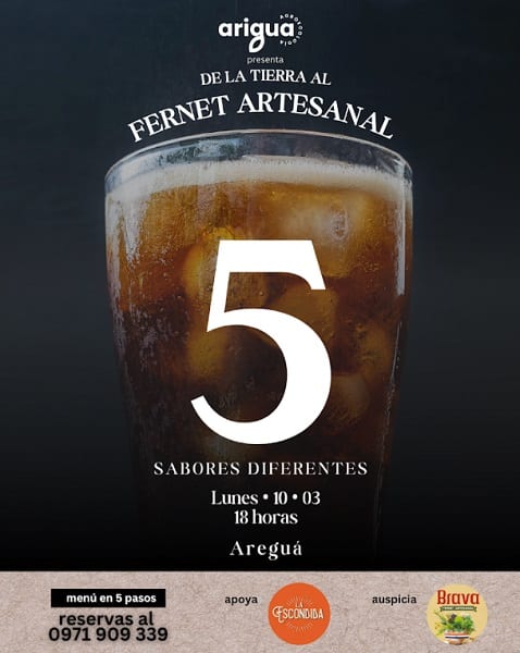 Areguá ofrece una experiencia única con fernet artesanal