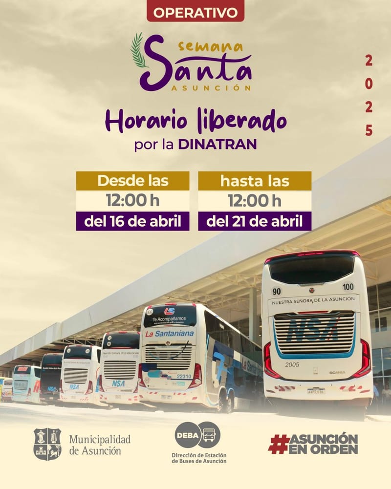 ¿Cuándo se liberan los horarios de los buses para Semana Santa?