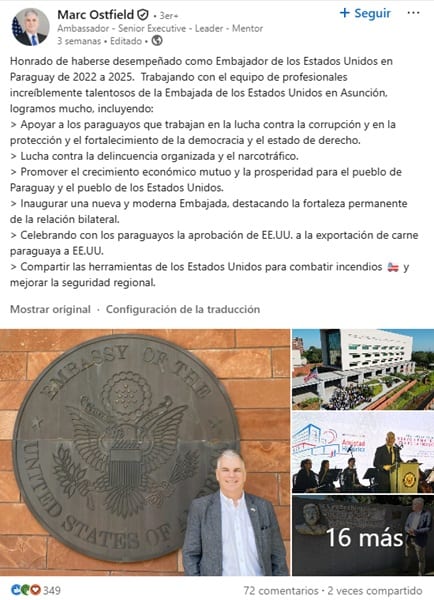 Marc Ostfield asume como asesor del Departamento de Defensa de EE.UU.