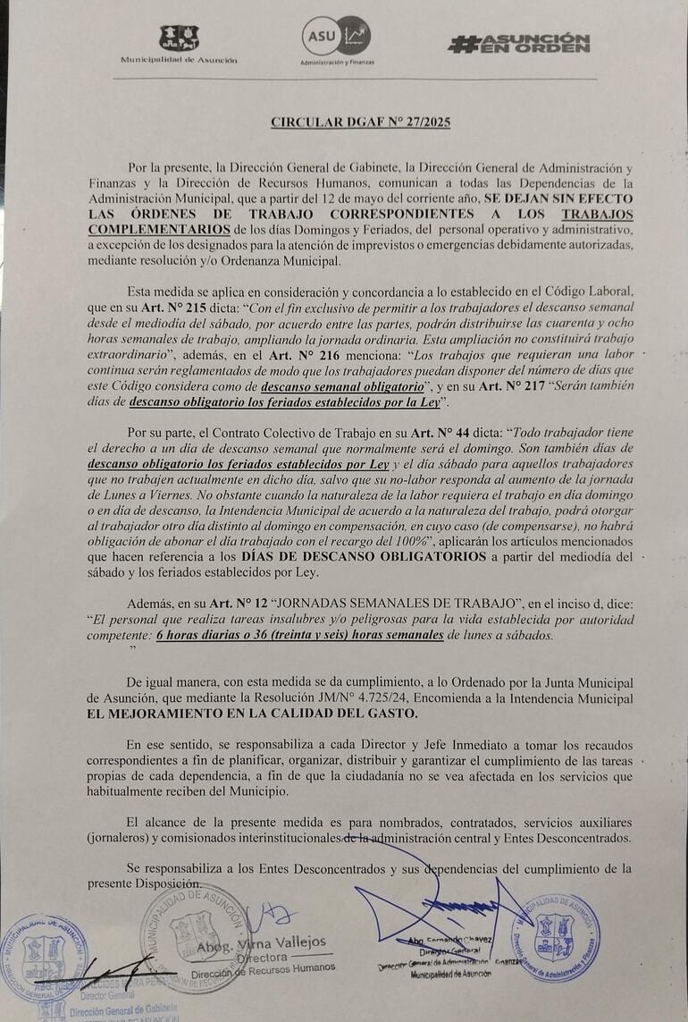 Nenecho suspende el pago extra por trabajo en domingos y feriados a funcionarios municipales