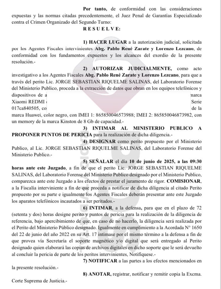 Autorizan extraer datos de los celulares de Teresita Ramos, presunta miembro del EML