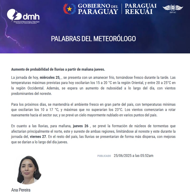 Frío de mañana y clima templado a la tarde