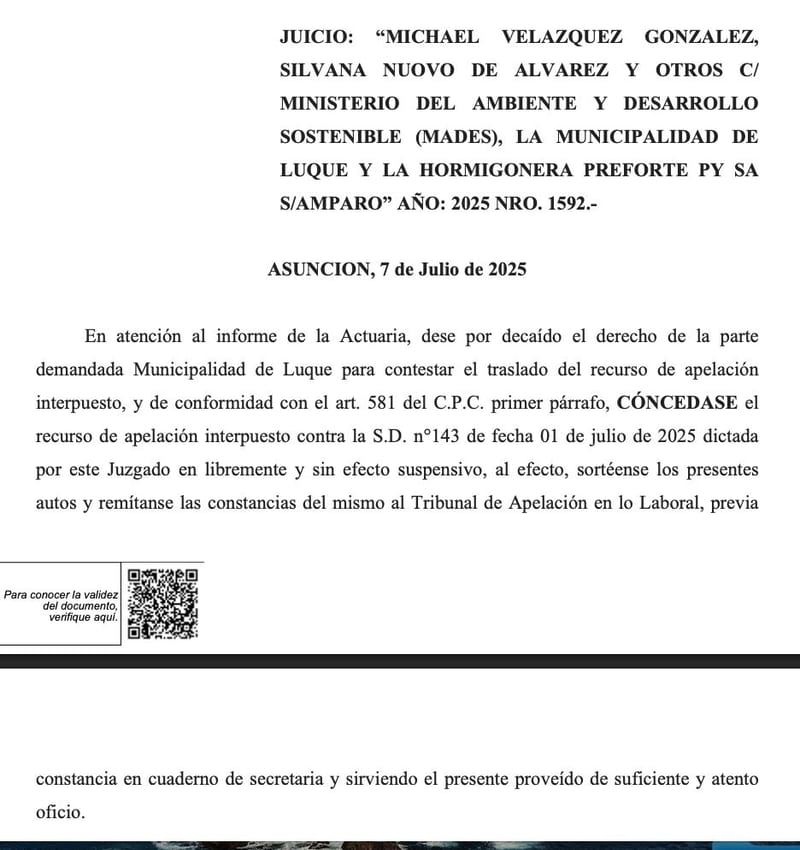 Conflicto judicial por hormigonera en zona residencial